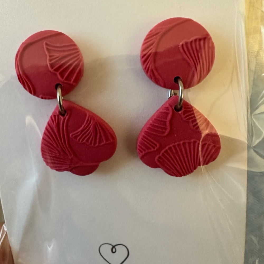 NEW 5 Pairs Polymer Clay Earrings Handmade Fall Colors - Picture 6 of 6